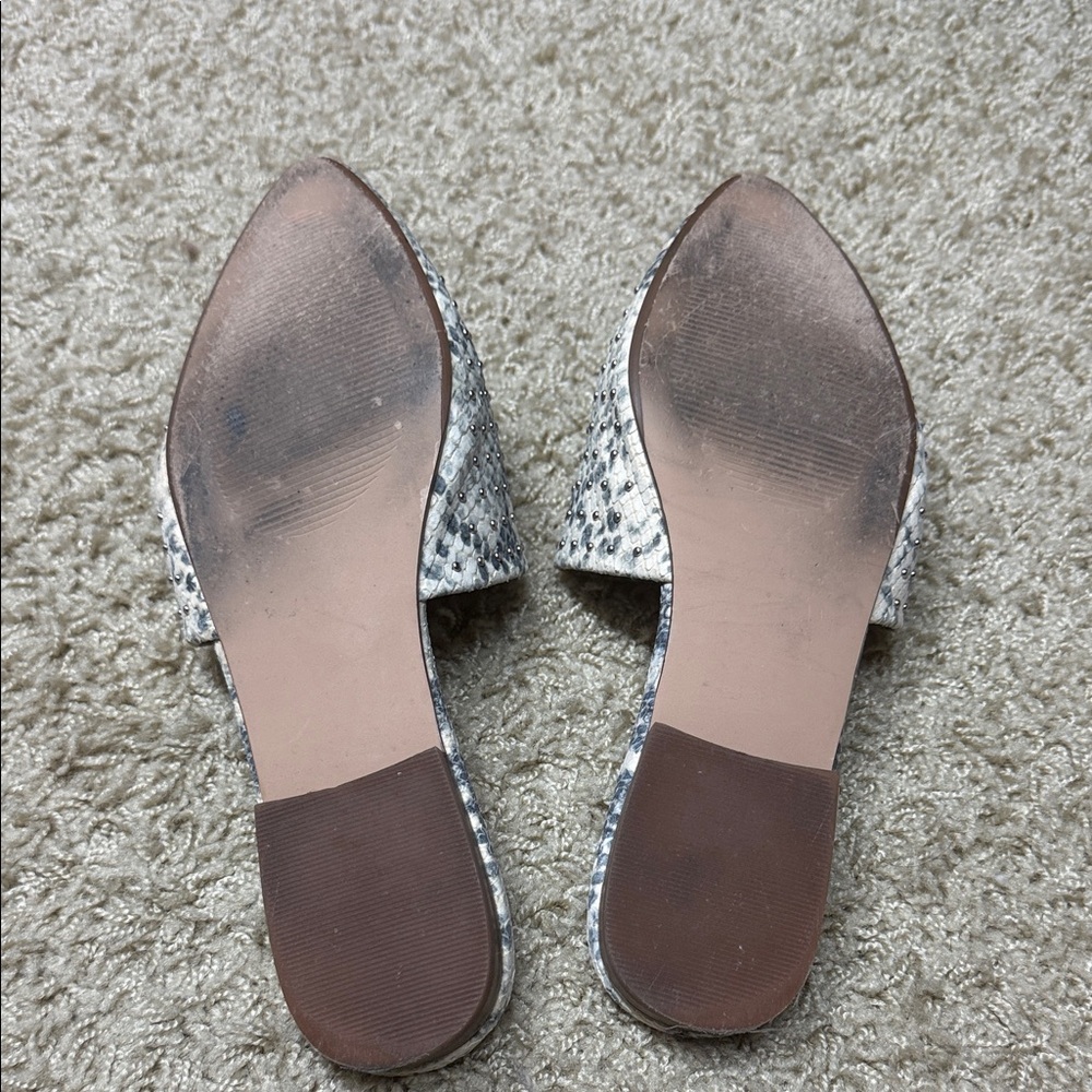 Steve Madden Snake Print Studded Mules - Picture 2 of 2